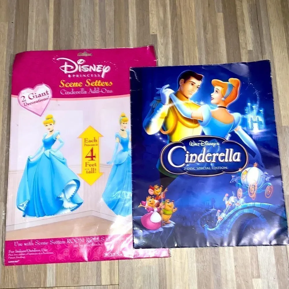 Disney Cinderella Lithograph 2 Disc Special Edition and large Disney princess